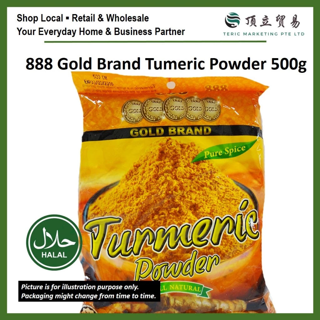 Halal 888 Gold Brand Tumeric Powder 500g | Commercial Packing | Spices Condiments