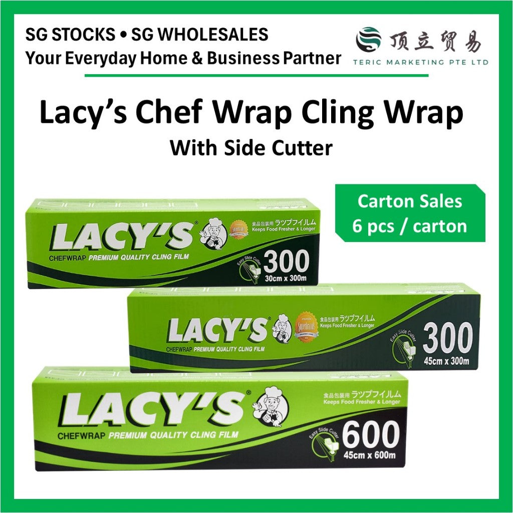 Lacy Cling Wrap CF311 30cm x 100m with Cutter | Food Grade Singapore